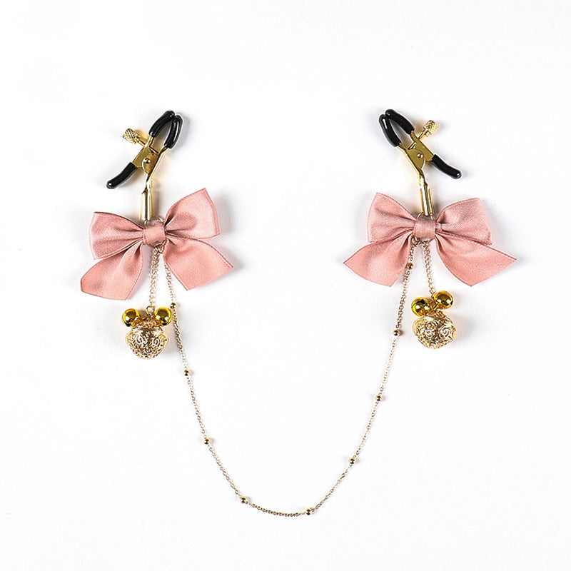 Coquettish Clamps & Plugs Set - Pink Bow Adjustable Nipple Clamps - image 8