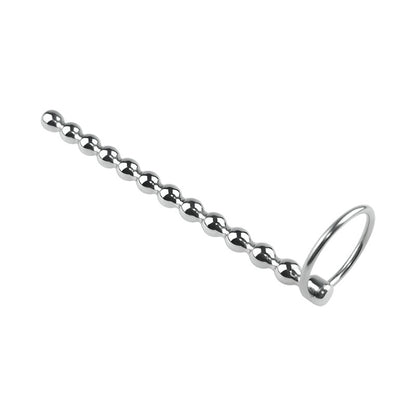 5.9''  Stainless Steel Beaded Urethral Plug With Dual Ring - image 0