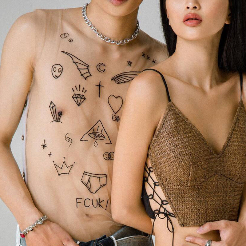 Tattoo Style Mesh Top - image 2