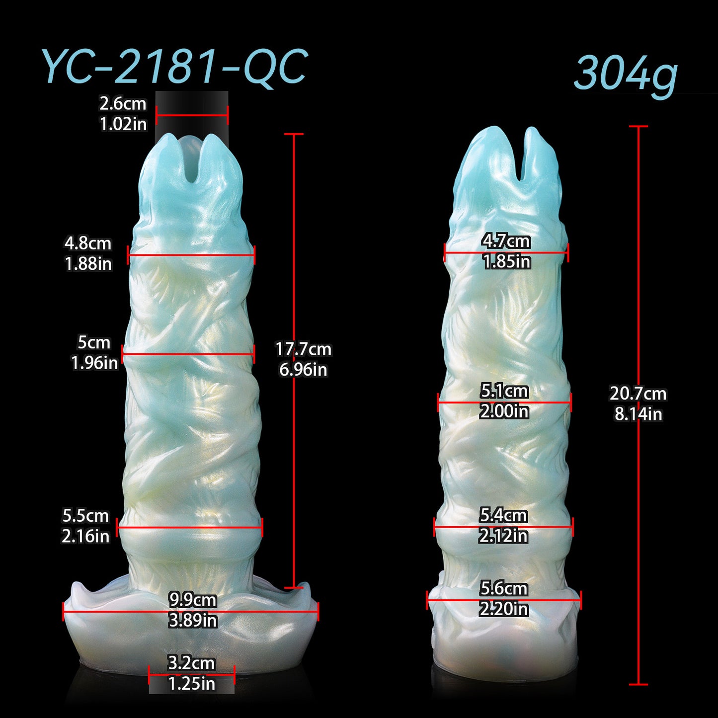 8.5″ Fantasy Ovipositor Silicone Dildo - image 4
