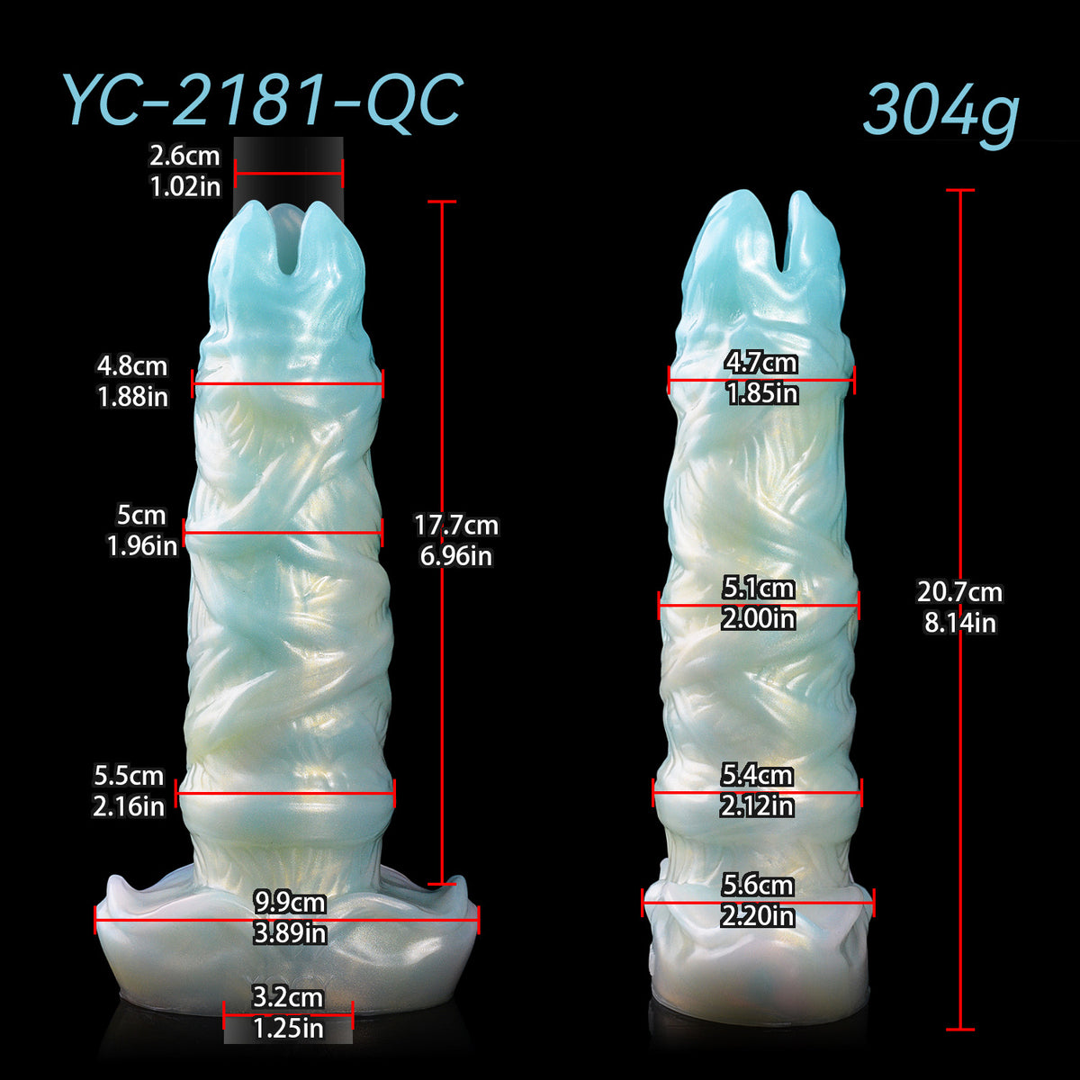8.5″ Fantasy Ovipositor Silicone Dildo - image 4