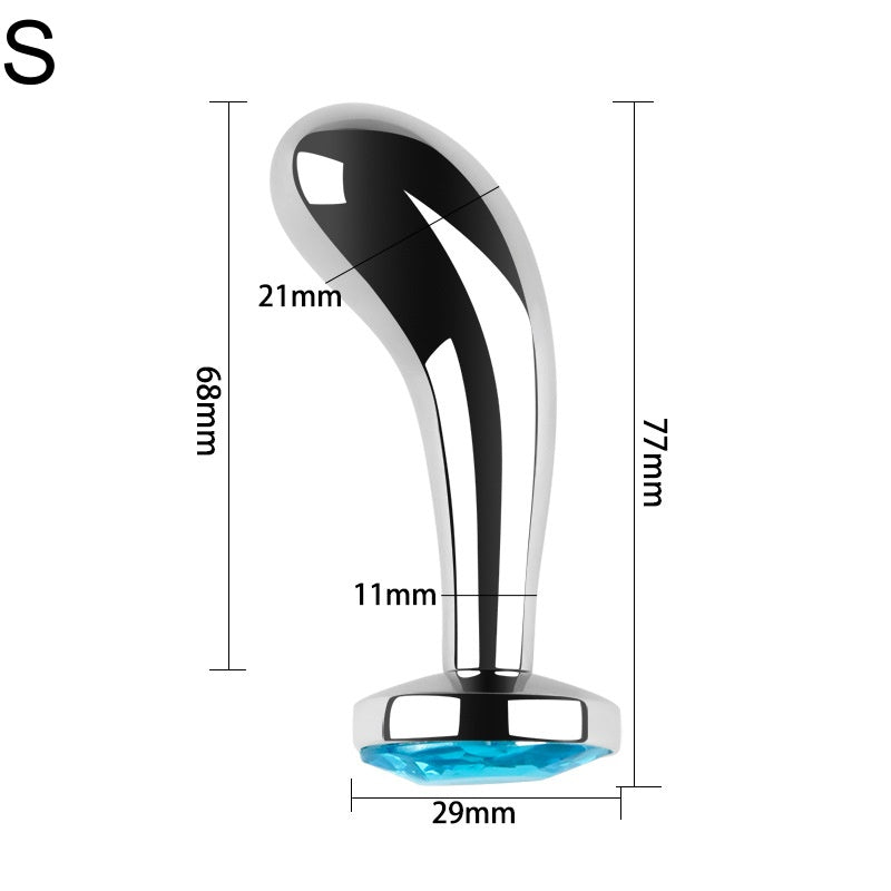 3 Sizes Metal Anal Plug Set With Jeweled & Pull-ring Base - A - S - image 8