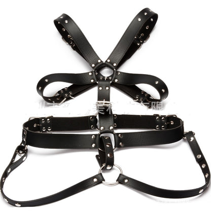BDSM Body Restraints Harness for Men with Cock Ring - image 3