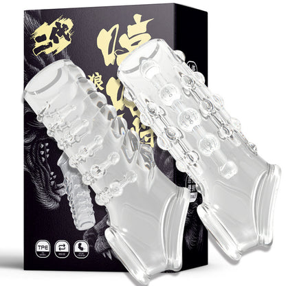  Penis Sleeve Penis Enlargement Granule Clitoris Stimulate  - Clear - image 5