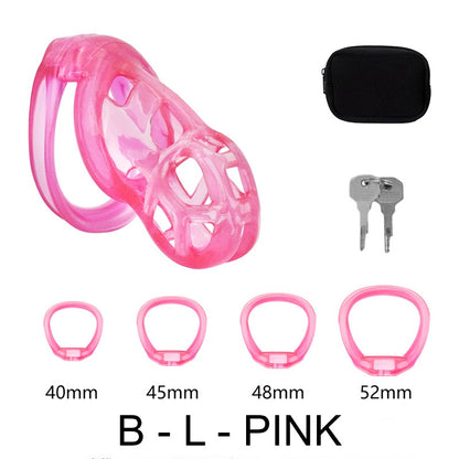High Quallity TPE Chastity Cage - B - L - Pink - image 2