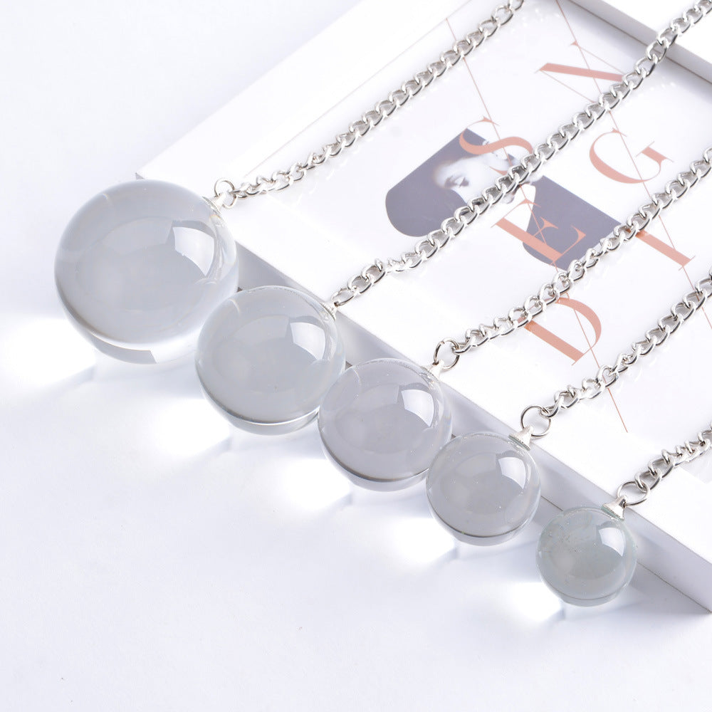 Glass Pearl Transparent Round Small Stopper Crystal Bead Ball - image 3