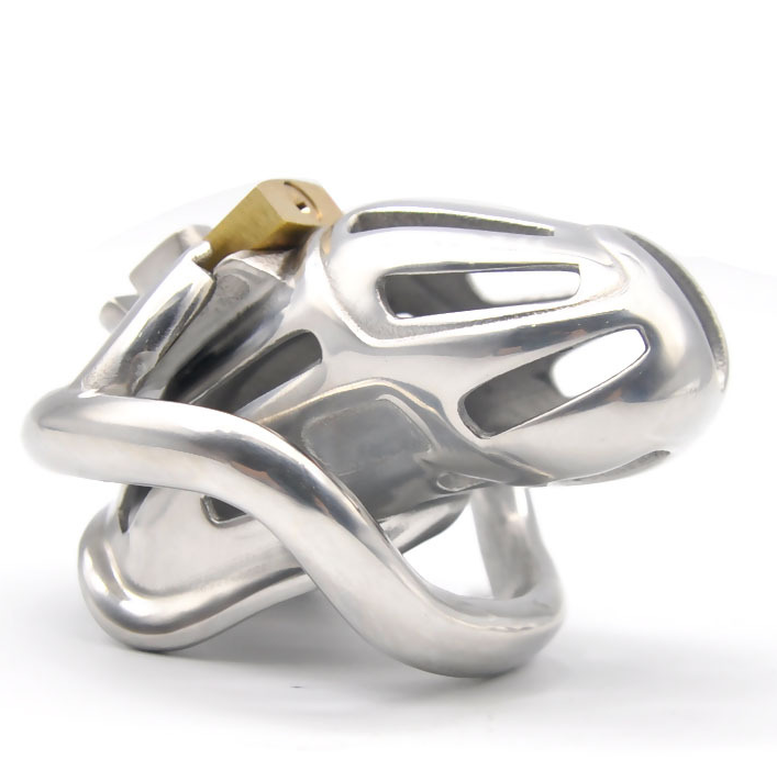 Stainless Steel Sissy Chastity Cage - Ring Dimensions: 1.77" * Length: 2.9'' - image 2