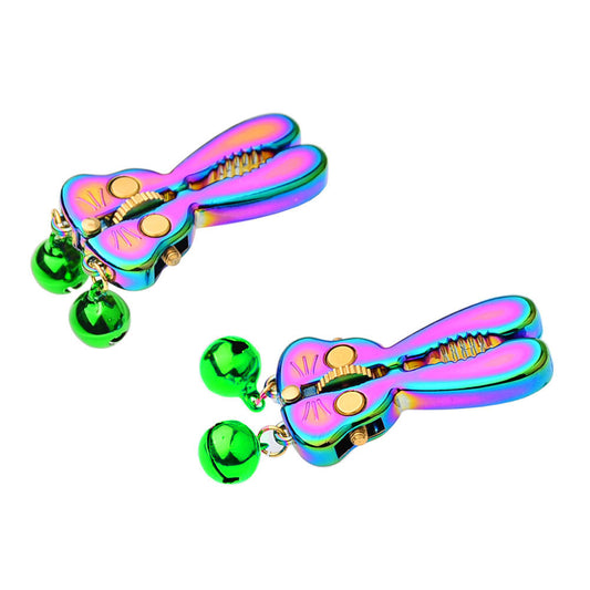 Adjustable Bunny Nipple Clamps – Sensory Play with Bells & Gear Control - CB - GB - image 1