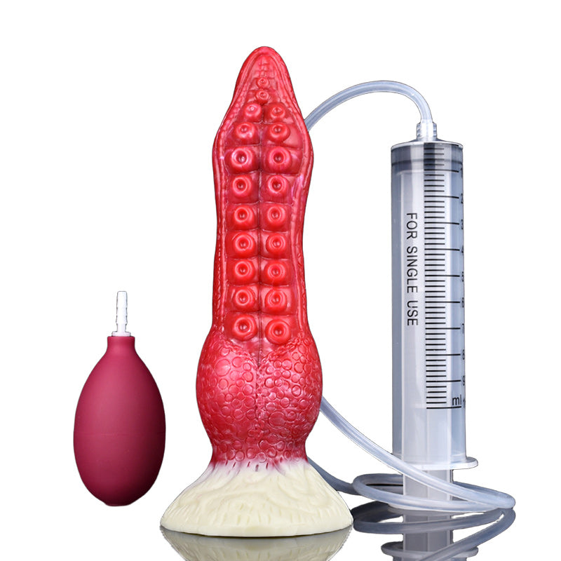 Tentacle Squirting Dildo with Suction Cup  - Red - Pro Max - image 0