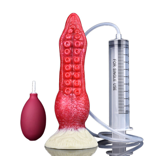 Tentacle Squirting Dildo with Suction Cup  - Red - Pro Max - image 0