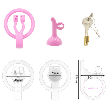 3D Printed Inverted Chastity Cage - Pink - 50mm - image 1