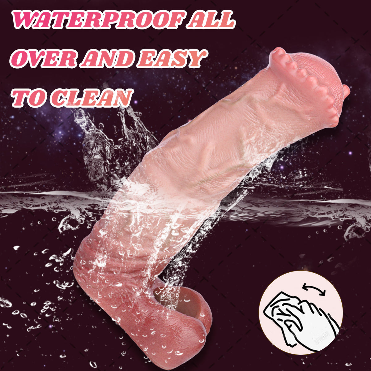 Realistic Penis Sleeve Extender With Secure Scrotum Ring - image 8