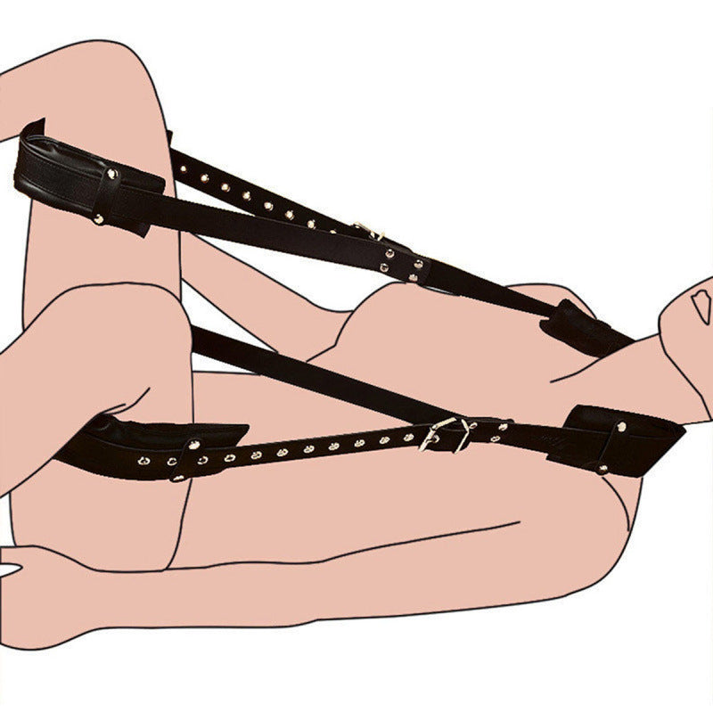 M-Shape Leg Spreader Restraint – Soft, Durable PU Leather BDSM Toy for Beginners & Advanced - image 3