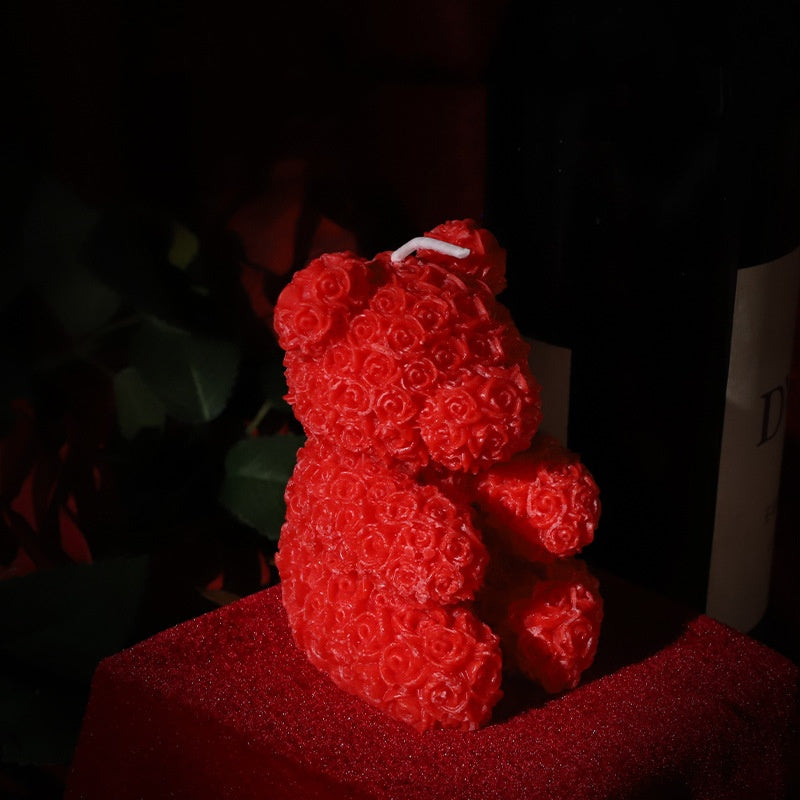 Bear Floral Low Temperature Candles - Red Bear - image 3