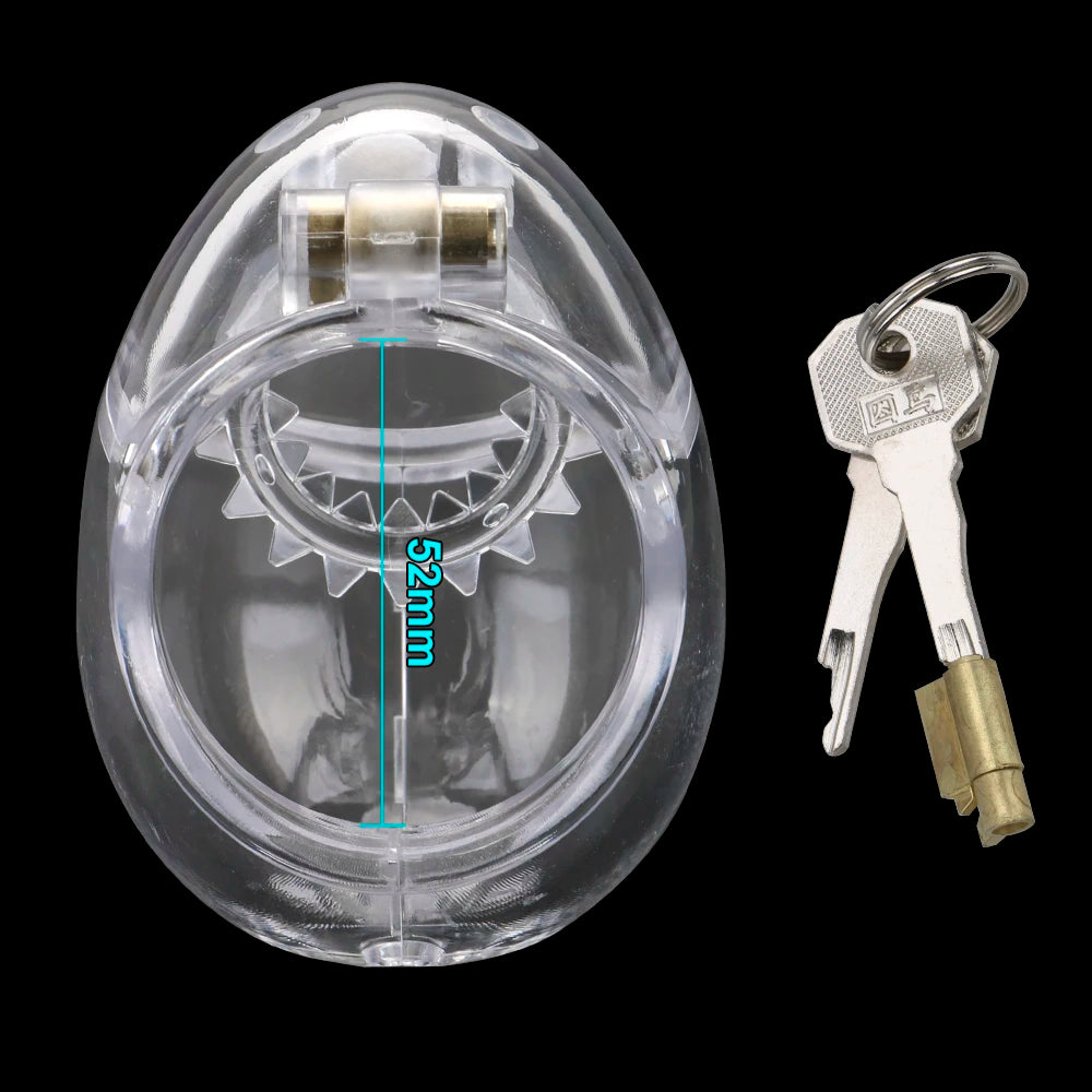 Penis Cage Fully Restraint Male Chastity Cage - 52mm thorn ring - image 0