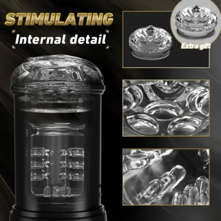 1 In 1 Vibrating Oral Sex Masturbator Cup - image 3