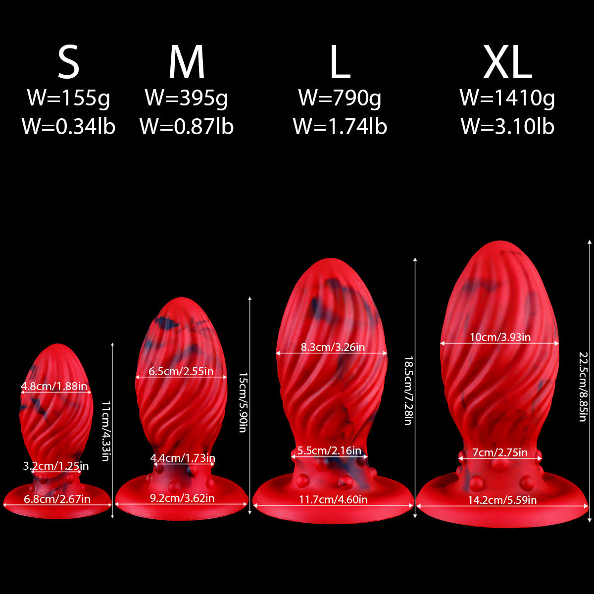 New Red Dragon Egg Anal Plug  - image 4