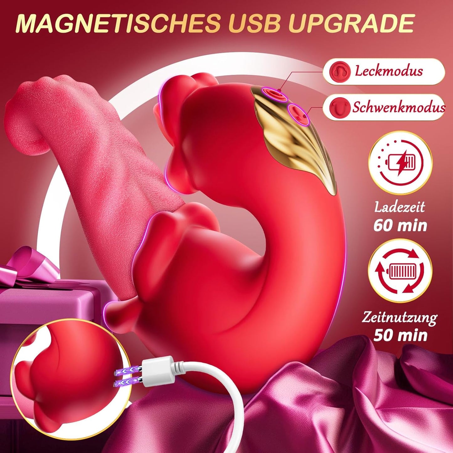 Blossom Kiss G-Spot Vibrator with Licking Sensation-Dual Pleasure - image 5