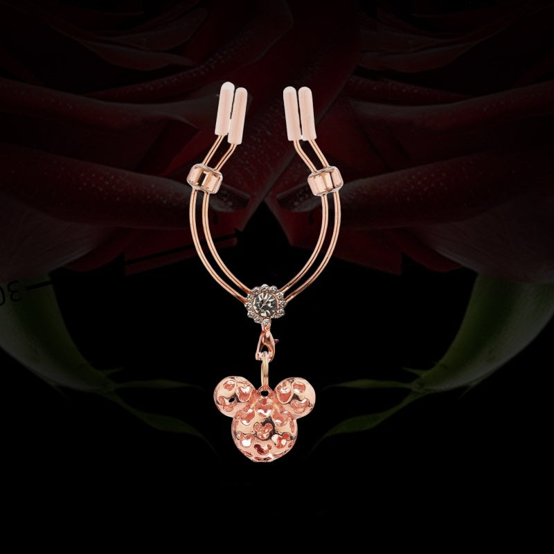 Rose Gold Nipple Clamps with Decorative Charms - C - image 1