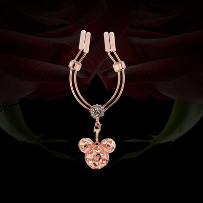 Rose Gold Nipple Clamps with Decorative Charms - C - image 1