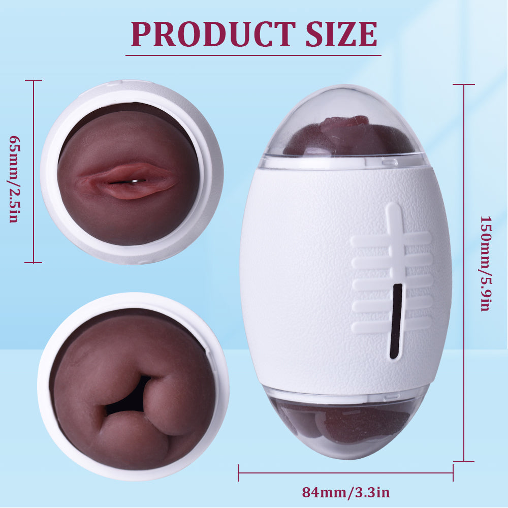 Football-Shaped Realistic Masturbator – Dual Ends for Versatile Stimulation - image 7