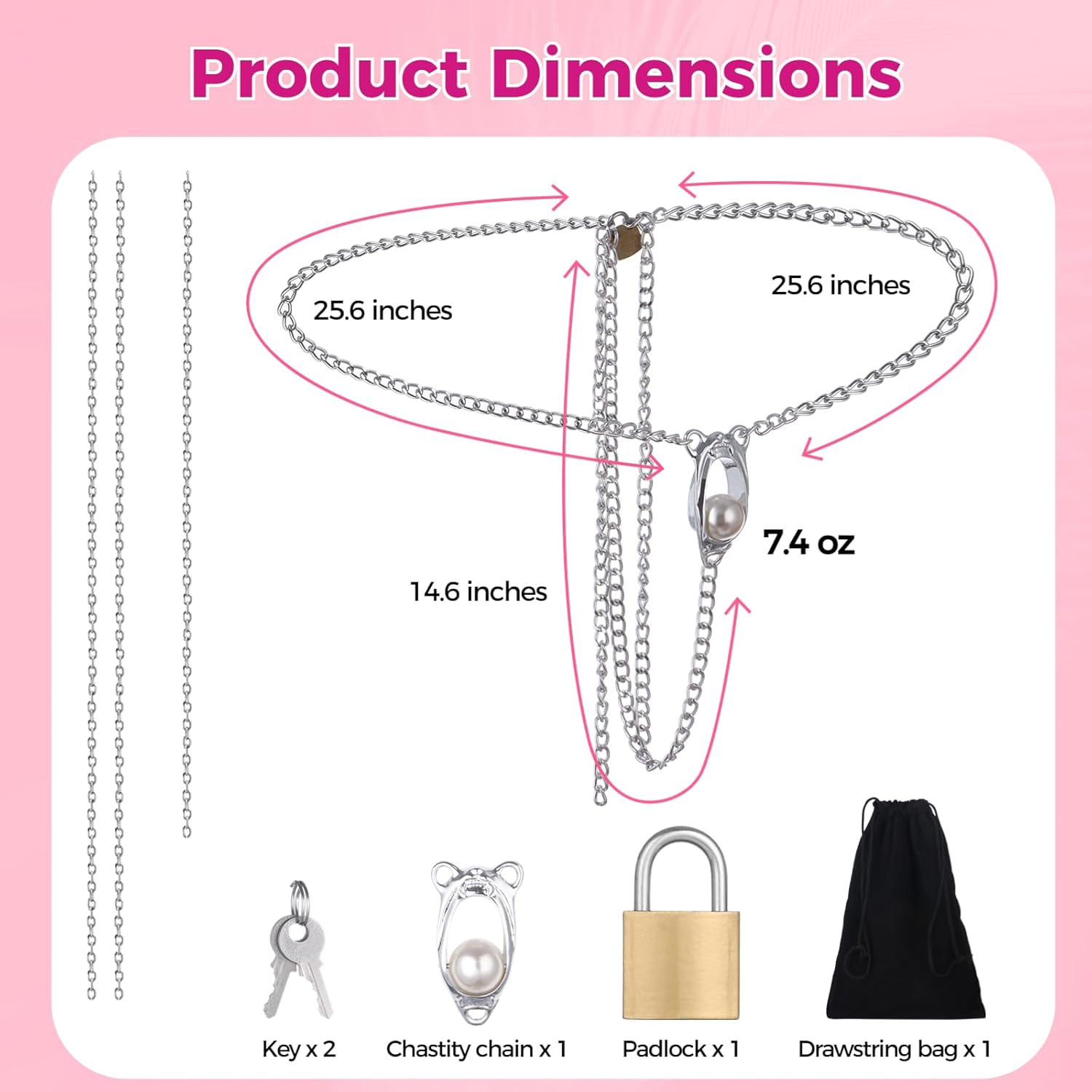 Female Chastity Devices with Metal Lock - image 6