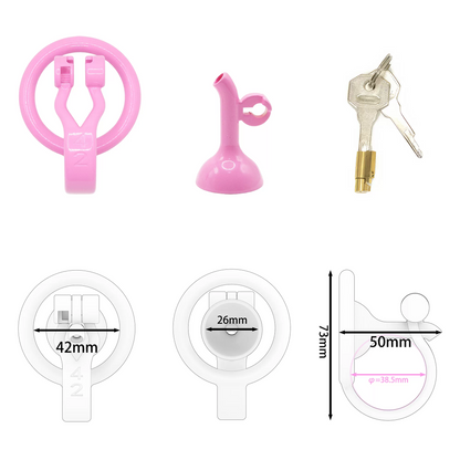 3D Printed Inverted Chastity Cage - Pink - 42mm - image 8
