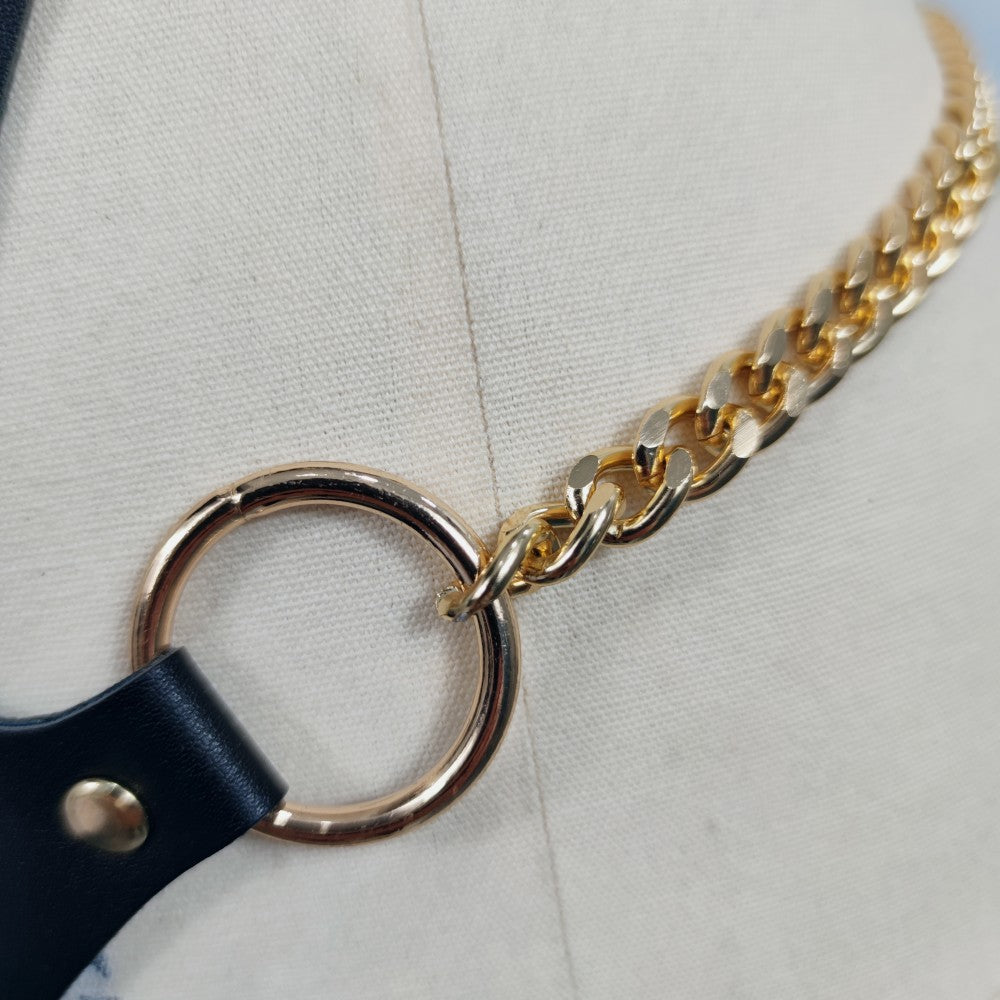 SM Leather Open-Crotch Bondage Dress - image 3