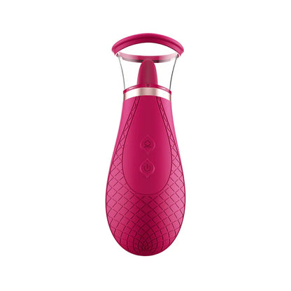 Silicone Nipple Clit Sucking Licking Vibrator - Purple - image 6