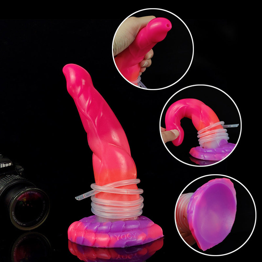 Realistic Spray Light Dildo With Suction Cup - image 4