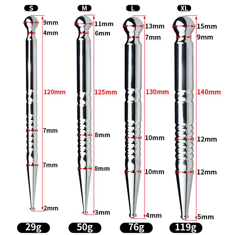 Smooth Double Head Multifunctional Urethral Sounding Rod - 4 pcs set - image 1