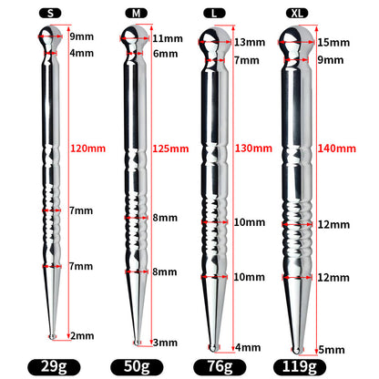 Smooth Double Head Multifunctional Urethral Sounding Rod - 4 pcs set - image 1