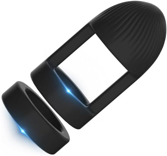 Double-Lock Pleasure Ring - Black - image 0