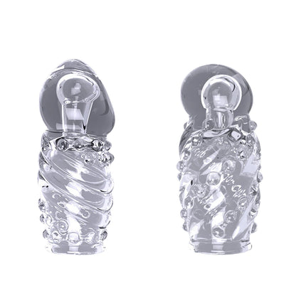 Condoms Dick Sleeve Delay Ejaculation 2PCS Glans Cover Reusable Cock Ring - Clear - image 5