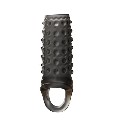Reusable Silicone Penis Sleeve Glans Penis Enlarger Extender - Bump - Black - image 9