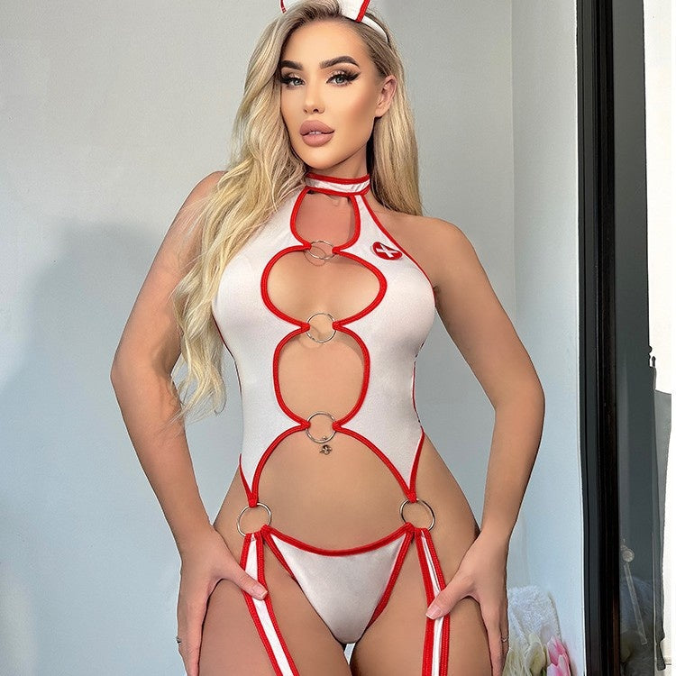 Sexy Nurse Costume - Roleplay Outfit with Red Cross & Adjustable Top  - image 6