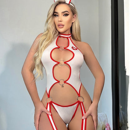 Sexy Nurse Costume - Roleplay Outfit with Red Cross & Adjustable Top  - image 6