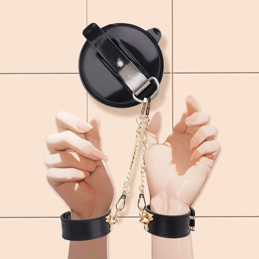 Adjustable Suction Cup Wrist Cuffs – Soft PU Material with Secure Chain Connection - image 1
