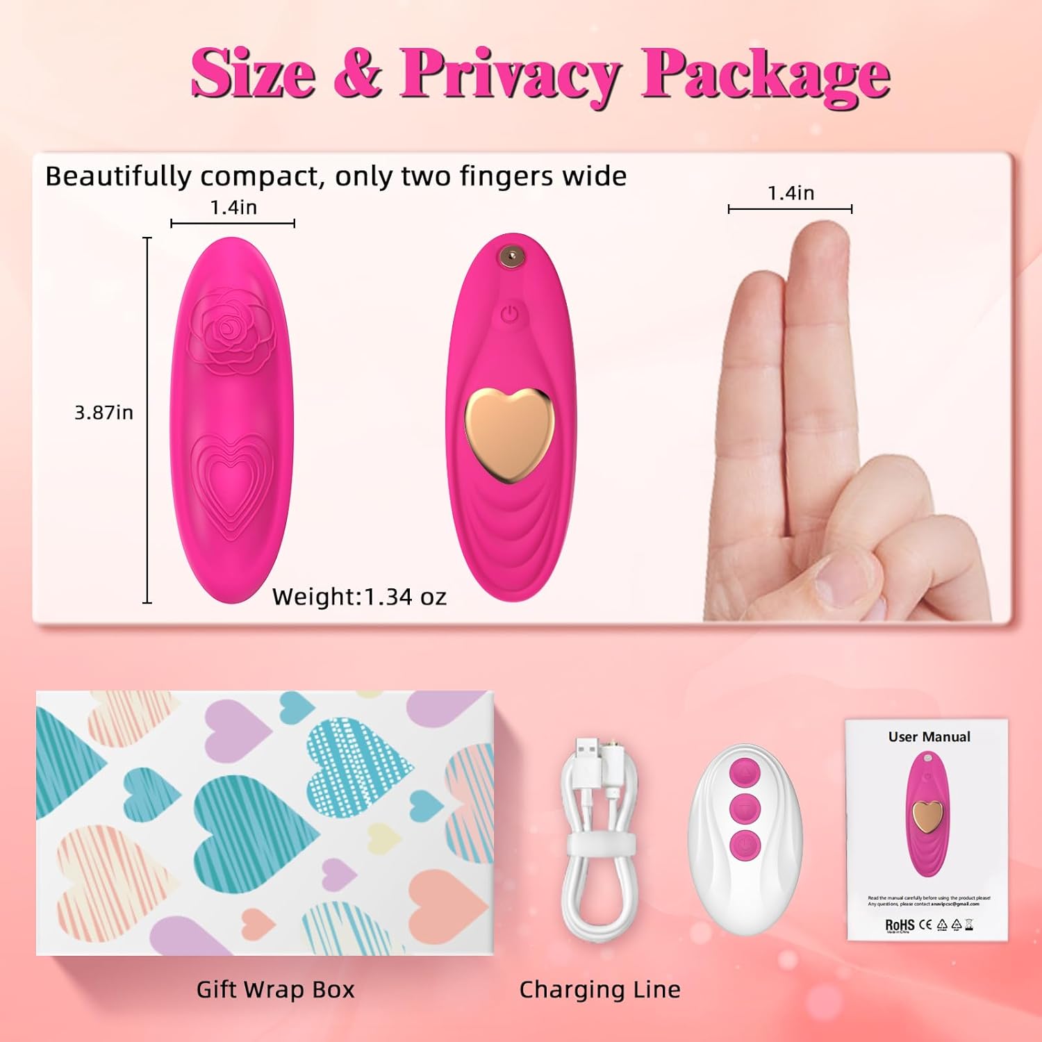 9+9 Vibration Modes APP Remote Control Mini Butterfly Vibrator - image 5