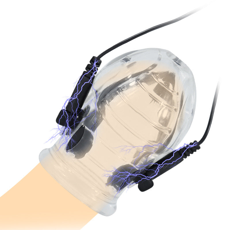 Electric Shock Penis Sleeve Glans Ring BDSM Sex Toy - image 4