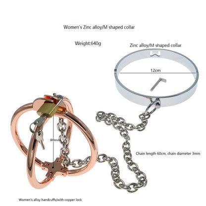 BDSM Gear with Back Handcuffs for Men and Women - Zinc Alloy for Women - image 2