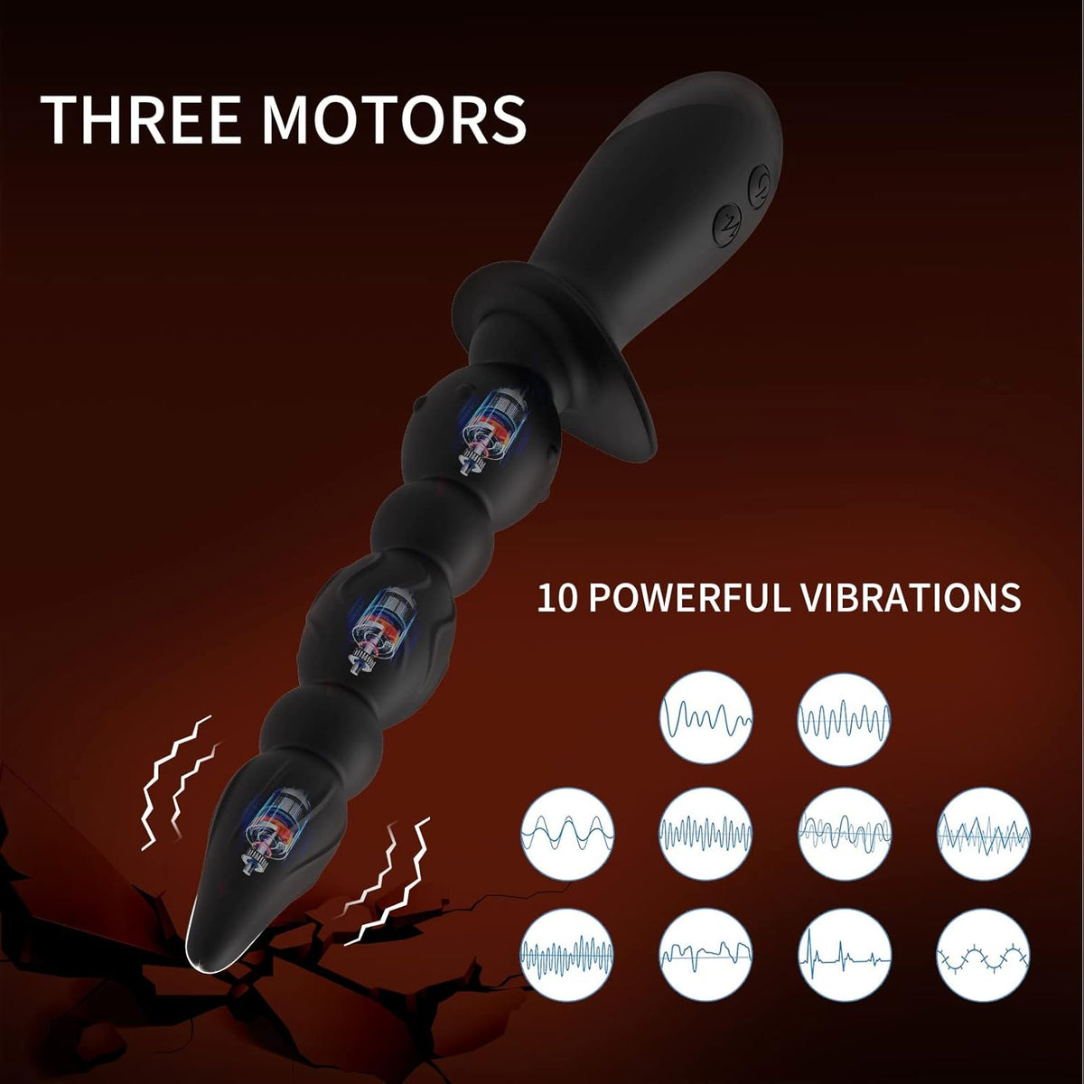 Triple Motor Anal Vibrator – 10 Speed - image 6