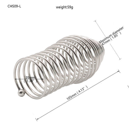 Dual Ball Stainless Steel Glans Ring Cock Ring - L - image 4