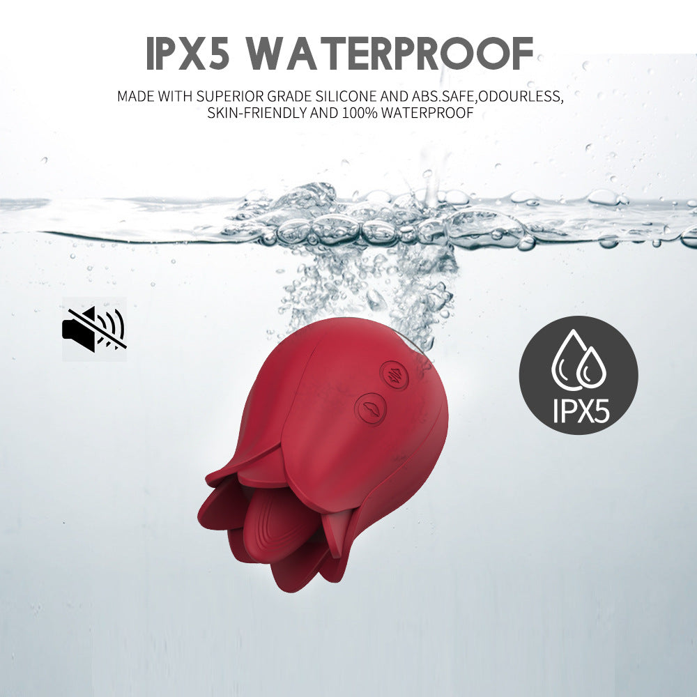 2-in-1 Rose Toy – Clitoral Licking & Vibration  Waterproof & Quiet - image 8