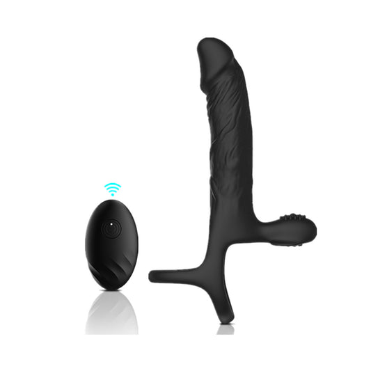 7-Mode Dual Vibe Cock Ring – Double Penetration & Testicle Stimulation - Remote Control - image 1
