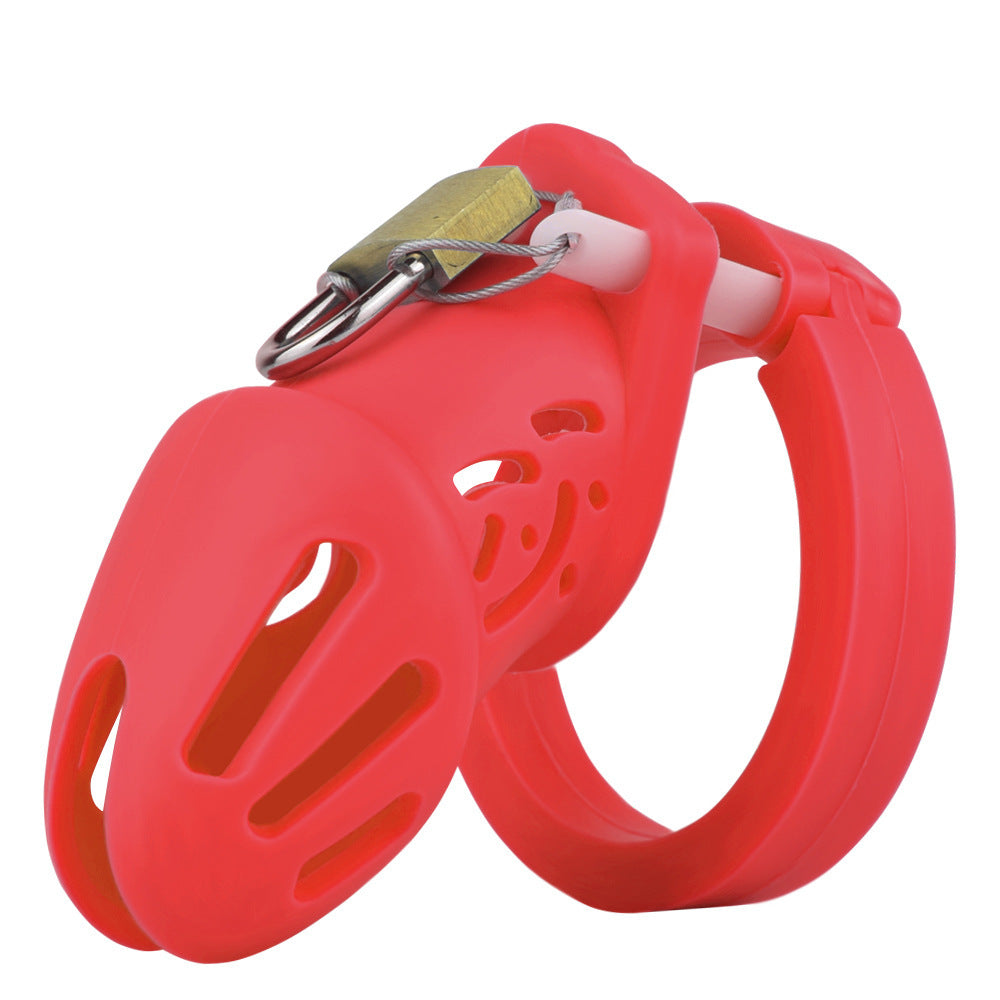 Silicone Colored Chastity Lock CB6000s - Red - Short - image 9