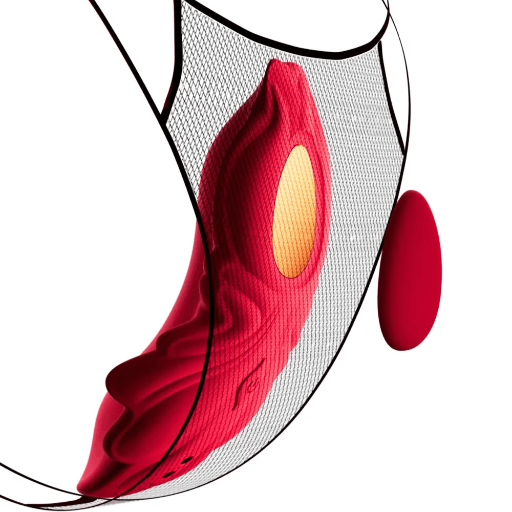 Wearable Panty Vibrator Mini Vibrators with APP Remote Control - Red - image 0