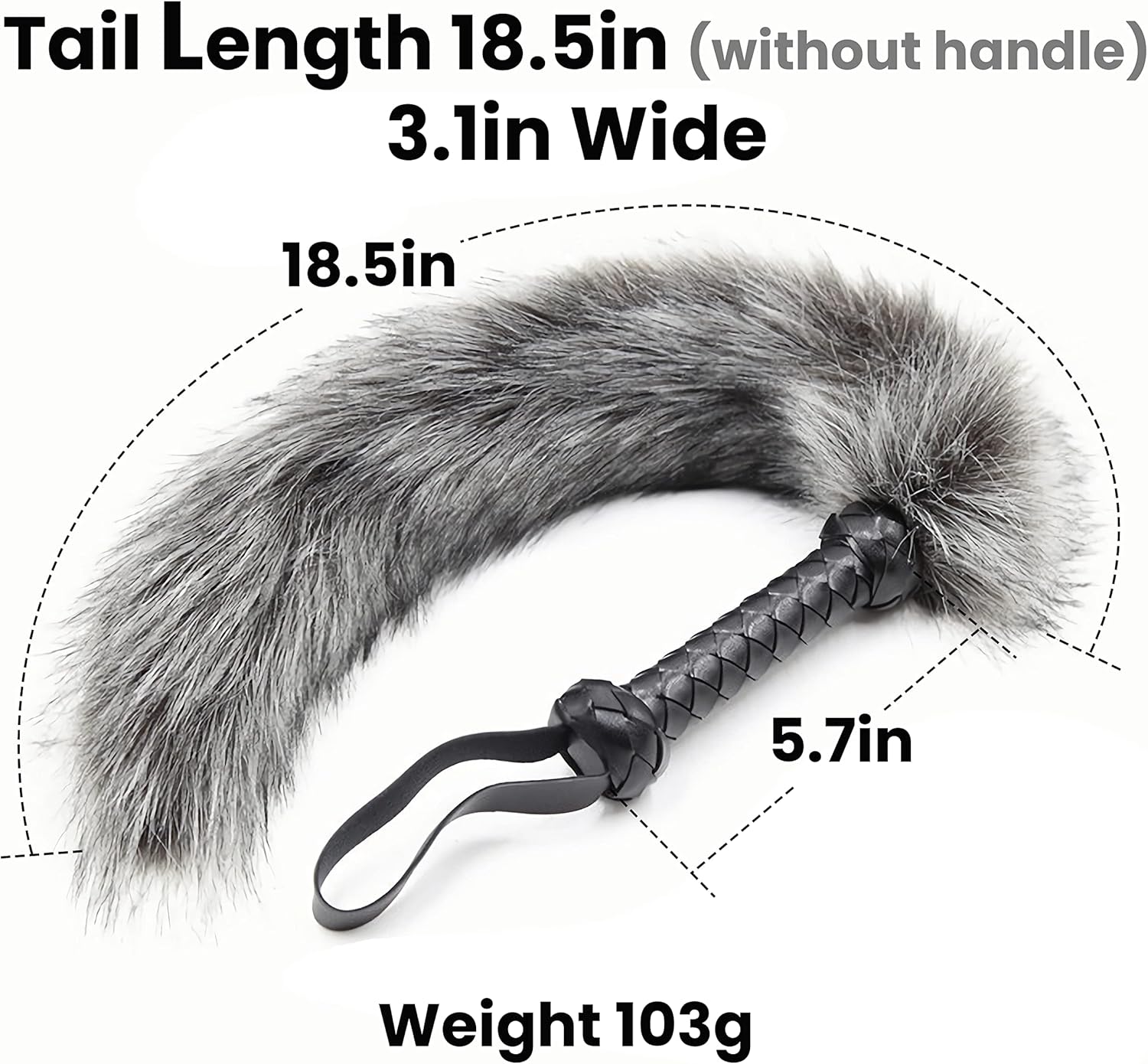 Soft Fur Whips With Pu Leather Handle - image 0