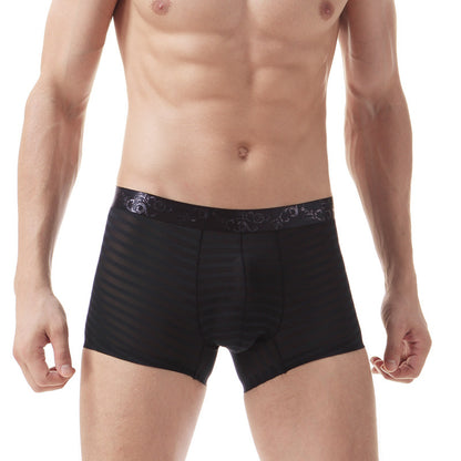 Stripe Mesh Boxer Shorts Black - Black - XXL - image 7