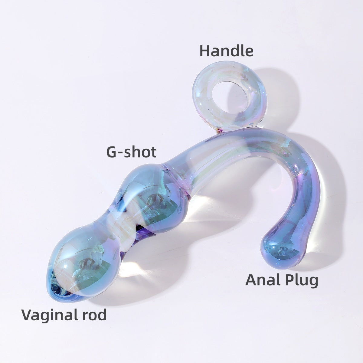 Glass Pull-Ring Anal Beads & Crystal Dildo - image 2
